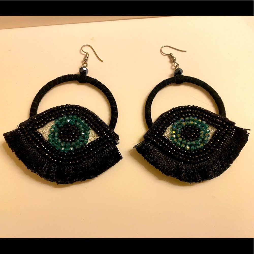 Large eye earrings